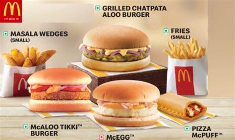 mcdonald's products in india